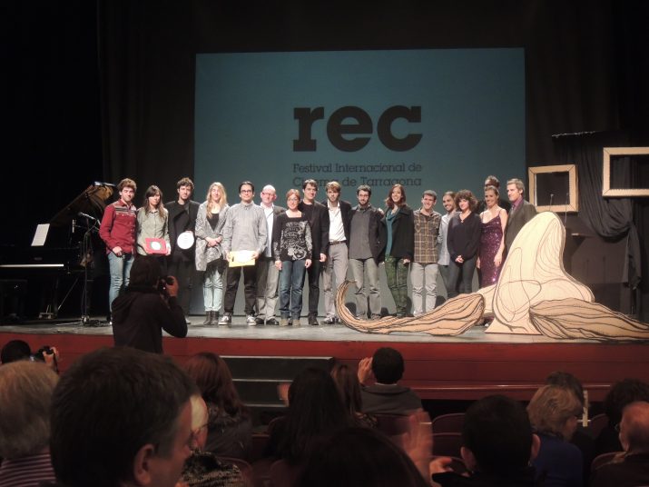 Imatge dels protagonistes de la gala de cloenda del Festival REC. 