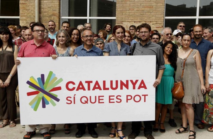 Acte de presentació de la candidatura 'Catalunya Sí que Pot' de cara a les eleccions del 27-S (foto: ara.cat)