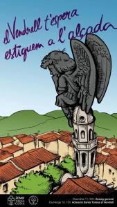 Cartell que ha preparat Edu Polo per motivar els castellers de la Colla Jove.