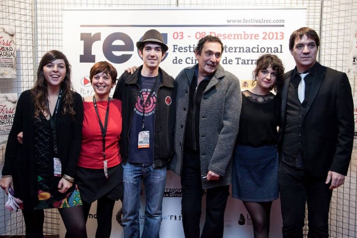 Adrià Guxens, amb barret, al costat del director de "Pa negre", Agustí Villaronga, aquest passat dijous al Festival REC de Tarragona
