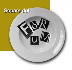Logotip d'Els Sopars del Fórum, dissenyat per Lluís Miquel.