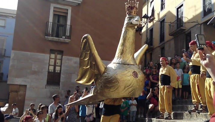 L'âliga va tornar a ballar a les escales de la Catedral el passat 11 de juliol (foto: Tarraco Festes) 