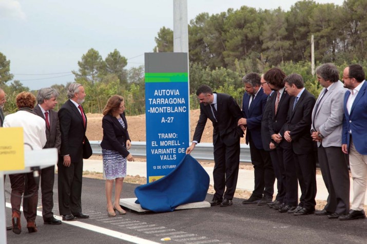 Inauguració del tram El Morell-Valls de l'A-27 fa uns mesos (foto: JUDIT FERNÁNDEZ) 