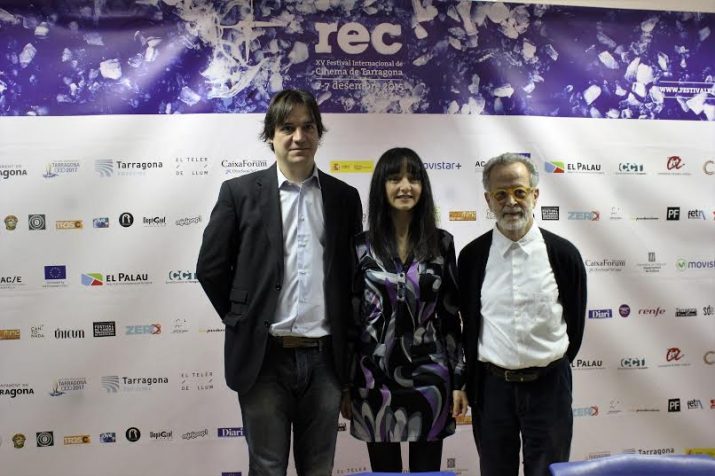 El director del REC, Xavier Garcia Puerto, amb Maria de Medeiros i Fernando Colomo (foto: REC) 