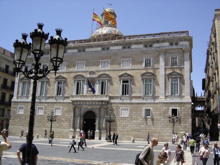 Plaça de Sant Jaume, amb el Palau de la Generalitat (foto: cedida) 